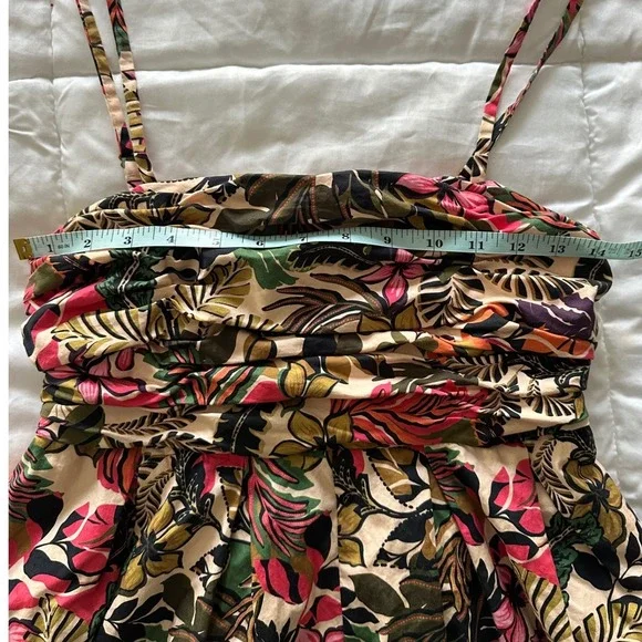 Hutch for Anthropologie Smocked Wide-Leg Jumpsuit Tropical‎ Floral Whimsygoth S - Picture 9 of 14